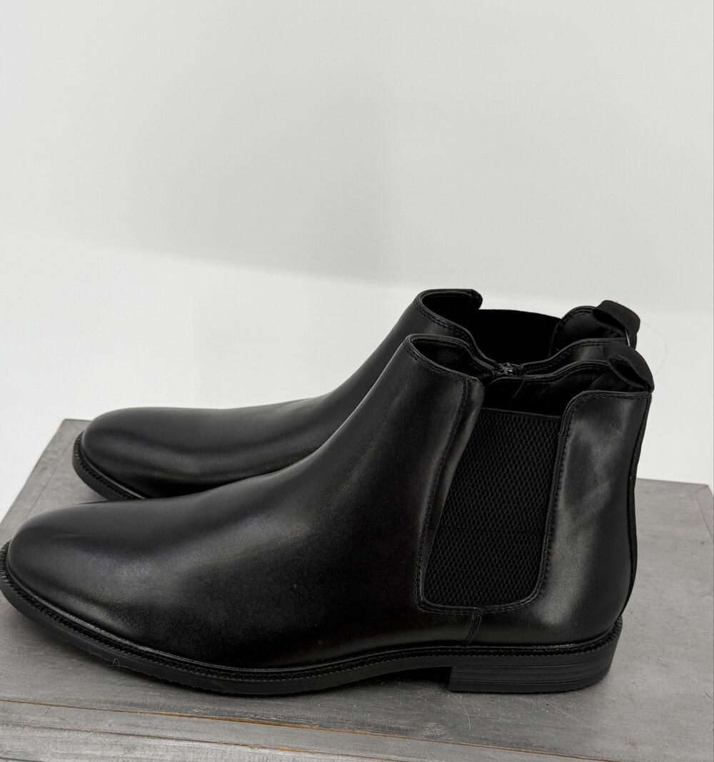 J.Ferrar Men's Blake Chelsea Ankle Boots Black Memory Foam Size 13 NWT